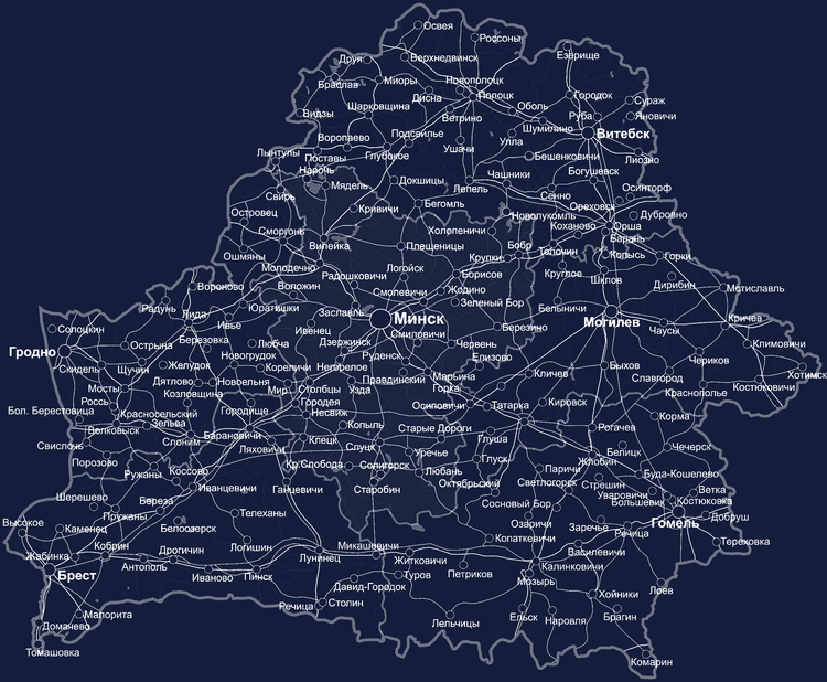 Map of Belarus