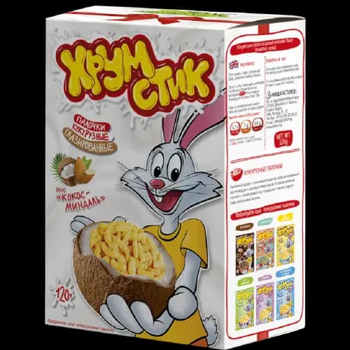 Кукурузные палочки ХрумСтик кокос-миндаль, 120 г