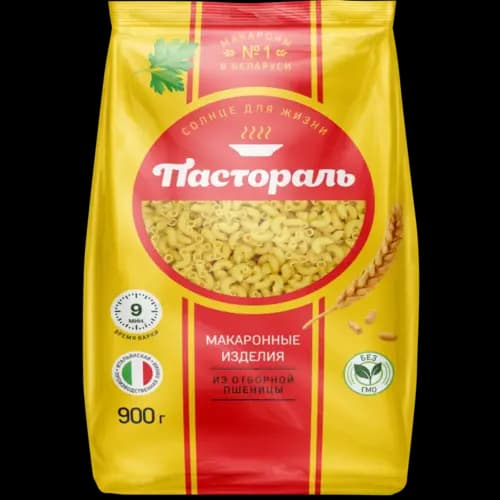 Макароны Пастораль рожки особые, 900 г