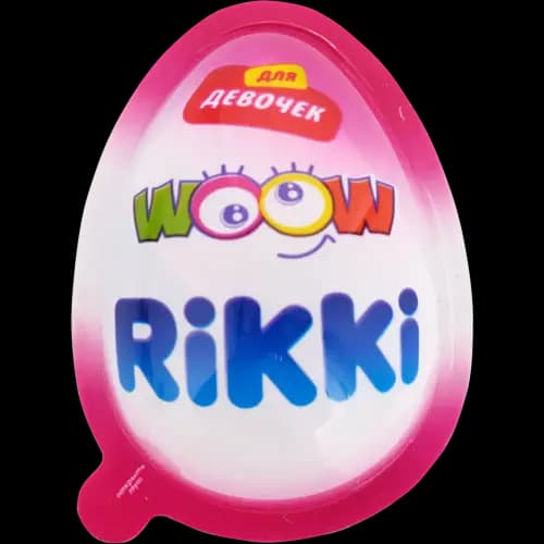 Кондитерское яйцо Rikki с игрушкой для девочек, 20 г.