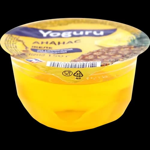 Желе из молочной сыворотки Yoguru ананас, 150 г