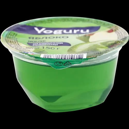 Желе из молочной сыворотки Yoguru яблоко, 150 г
