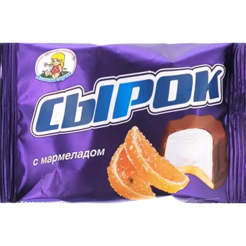 Сырок творожный глазированный Молочная страна с мармеладом, 20%, 50 г