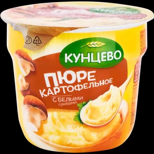 Картофельное пюре Кунцево быстрого приготовления, белые грибы, 40 г