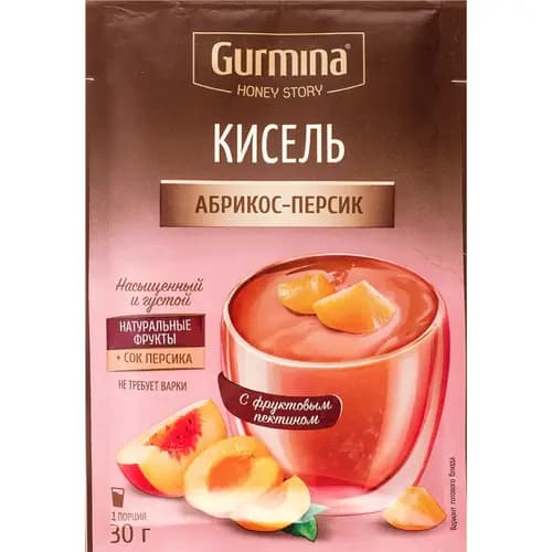 Кисель «Gurmina» абрикос-персик, 30 г