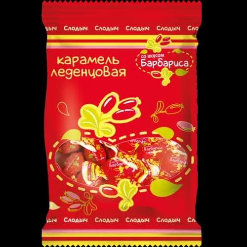 Карамель Слодыч со вкусом барбариса, леденцовая, 200 г