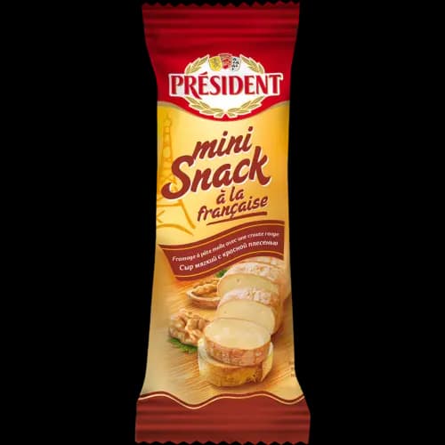 Сыр мягкий  President Red Snack с красной плесенью, 60%, 90 г