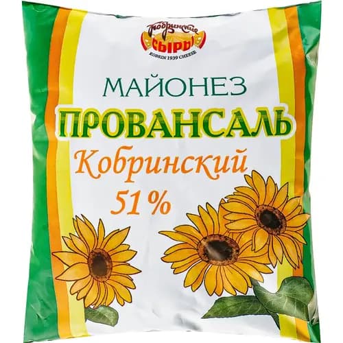 Майонез Провансаль Кобринский 51%, 400 г
