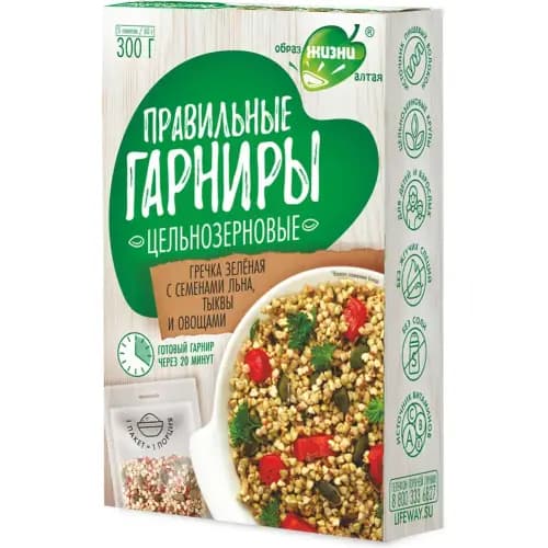 Крупа гречневая Правильные Гарниры лён, тыква, овощи, 300 г