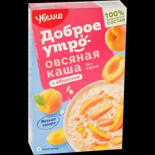 Каша овсяная Увелка абрикос, 5х40 г