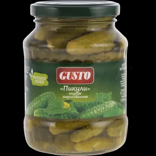Огурцы Gusto маринованные  пикули, 340 г