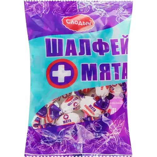 Карамель Слодыч Шалфей+мята, 200 г