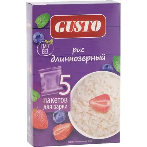 Рис Gusto длиннозерный, 5х80 г