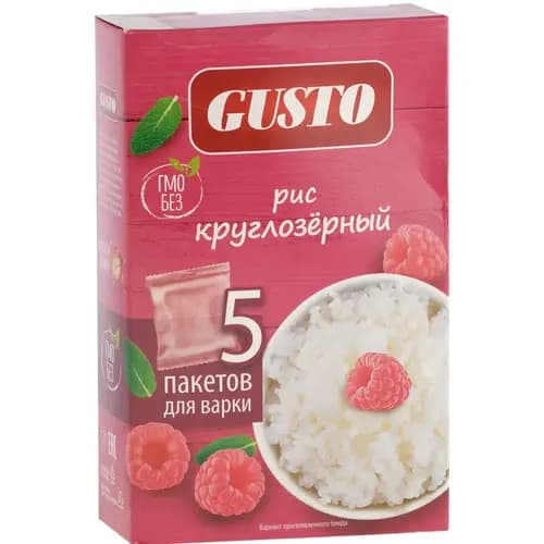Рис Gusto круглозерный, 5х80 г