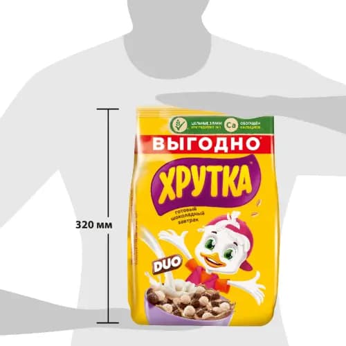 Сухой завтрак Хрутка duo шоколадный, 650 г 3