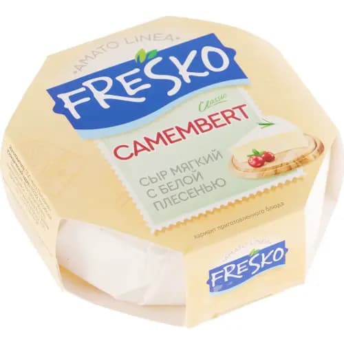 Сыр мягкий Fresko Camembert с белой плесенью, 50%, 125 г