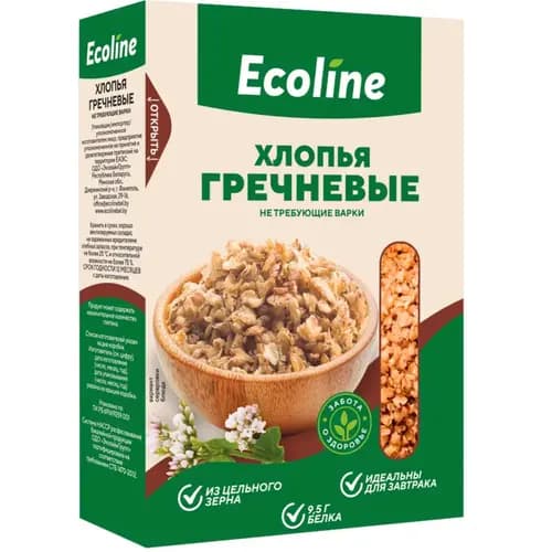 Хлопья гречневые Эколайн 500 г