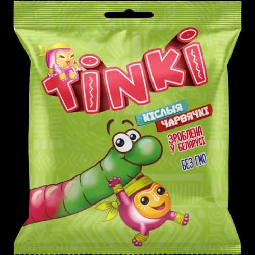 Мармелад жевательный Tinki Кiслыя чарвячкi, 75 г