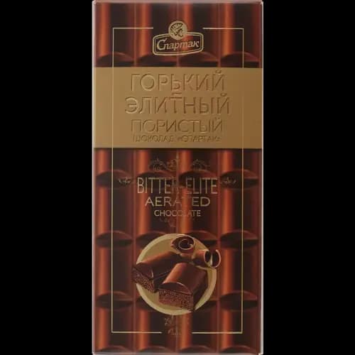 Шоколад Спартак горький-элитный, пористый, 72%, 70 г