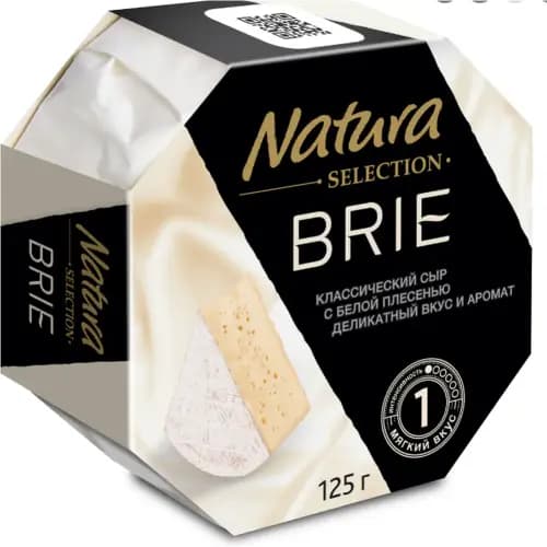 Сыр мягкий Natura selection Brie с белой плесенью, 60%, 125 г