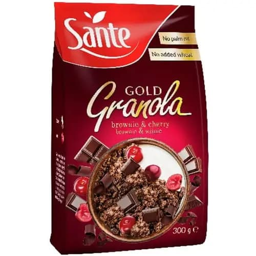 Гранола Sante Gold брауни и вишня, 300 г