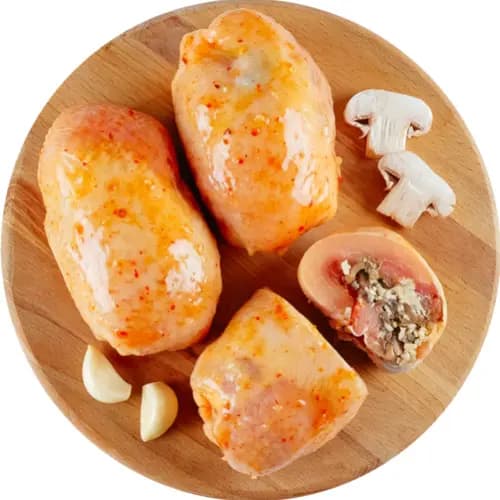 Рулетики из окорочков с грибами и сыром замороженные, 1/500 г