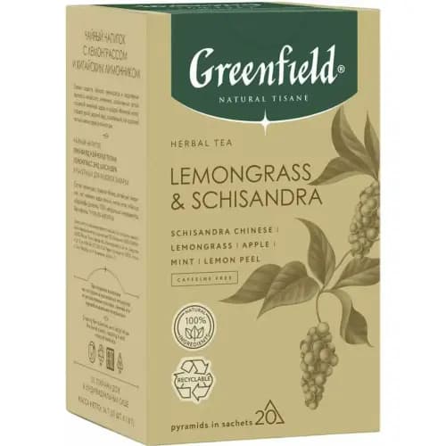 Напиток чайный Greenfield Natural Tisane Lemongrass & Schisandra, 20х1.8 г