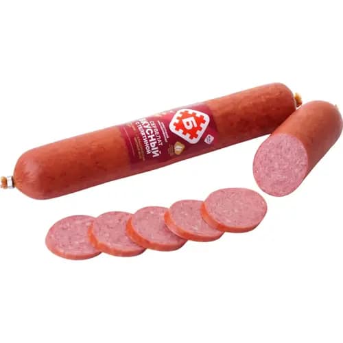 Колбаса копчено-вареная Сервелат вкусный с телятиной высший сорт, 1 кг