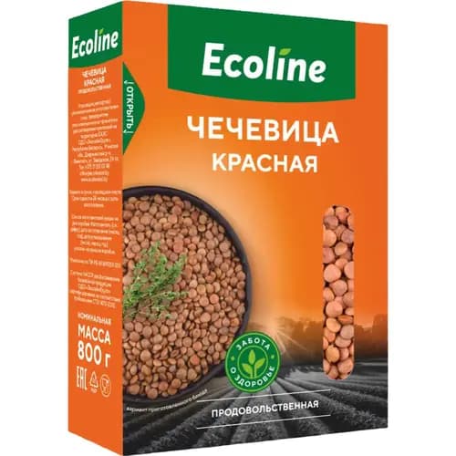 Чечевица Эколайн красная, 800 г