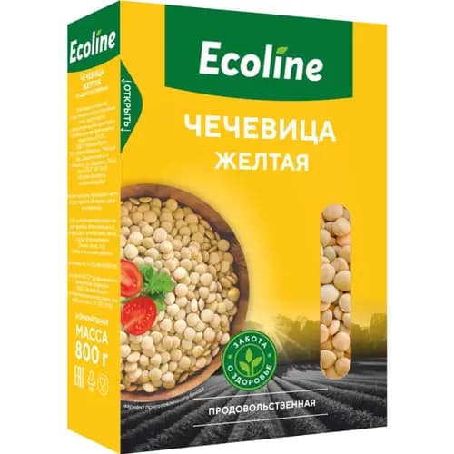 Чечевица Эколайн желтая, 800 г