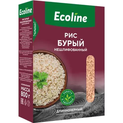Рис Эколайн бурый, 800 г