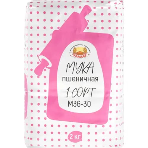 Мука пшеничная Уладар М36-30 первый сорт, 2 кг
