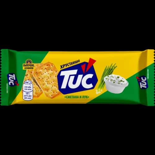 Крекер Tuc солёный со вкусом сметаны и лука, 100 г
