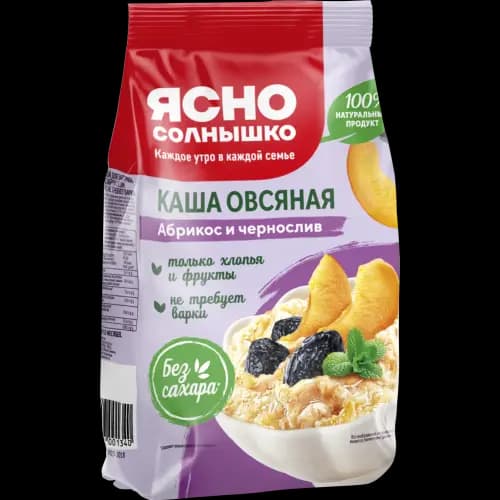 Каша овсяная Ясно Солнышко абрикос и чернослив, 300 г