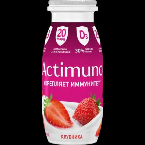 Продукт кисломолочный Actimuno с клубникой, 1.5%, 95 г