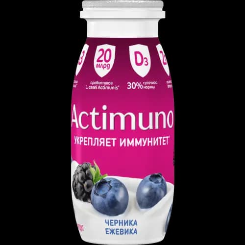 Продукт кисломолочныйActimuno с черникой и ежевикой, 1.5%, 95 г