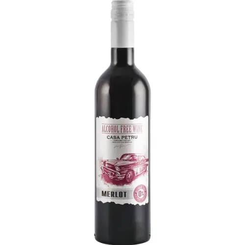 Вино безалкогольное Casa petru Merlot полусладкое, красное, 0.75 л