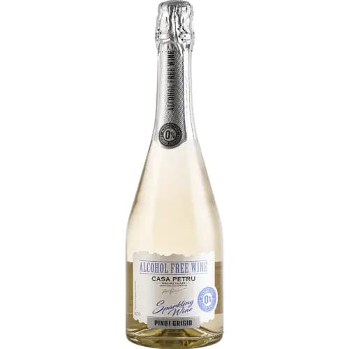 Вино безалкогольное Casa petru Pinot Grigio полусладкое, белое, газированное, 0.75 л