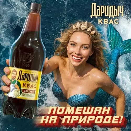 Квас Даридыч светлый, 1.5 л 2