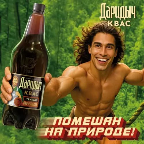 Квас Даридыч тёмный, 1.5 л 2