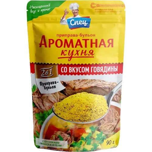 Бульон-приправа Ароматная кухня  со вкусом говядины, 90 г