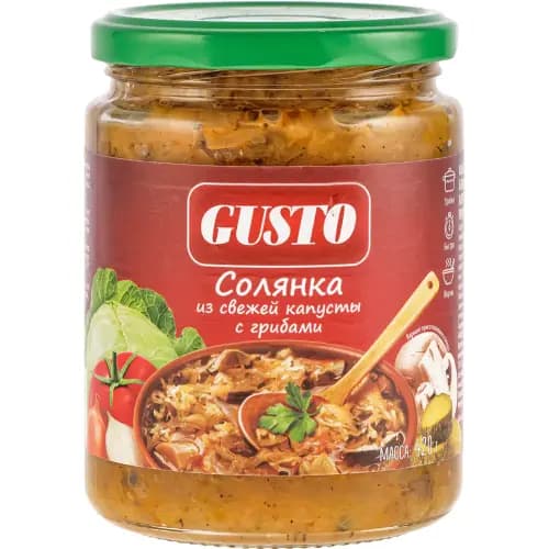 Солянка Gusto с капустой и грибами, 420 г