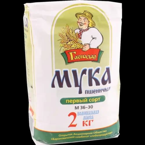 Мука пшеничная Гаспадар М36-30, первый сорт, 2 кг
