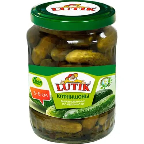 Корнишоны Lutik маринованные по-берлински, 720 мл