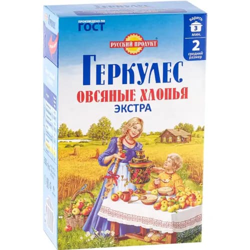 Хлопья овсяные Русский продукт геркулес, экстра №2, 350 г