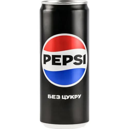 Напиток газированный Pepsi Zero на подсластителях, 0.33 л