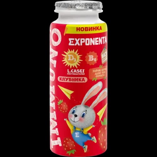 Продукт кисломолочный Exponenta Immuno shot со вкусом клубники, 1.5%, 0.1 кг