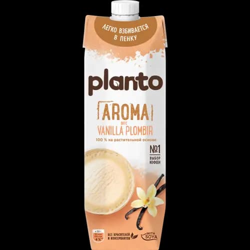 Напиток соевый Planto Barista со вкусом ванильного пломбира, 1 л