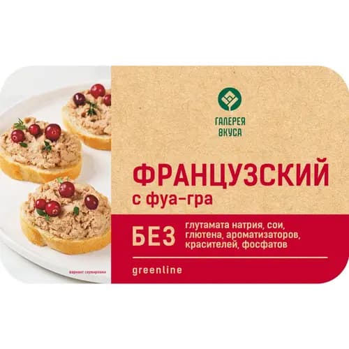 Паштет Галерея вкуса французский с фуа-гра, 146 г
