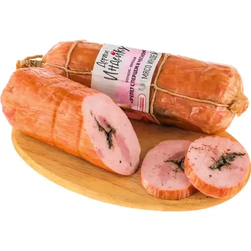 Продукт копчено-вареный Рулет из индейки с перцем и чесноком, высшего сорта, 1 кг